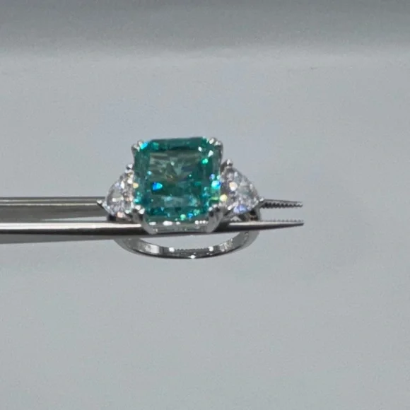 5ct Radiant Tourmaline Ring - Picture 7 of 14